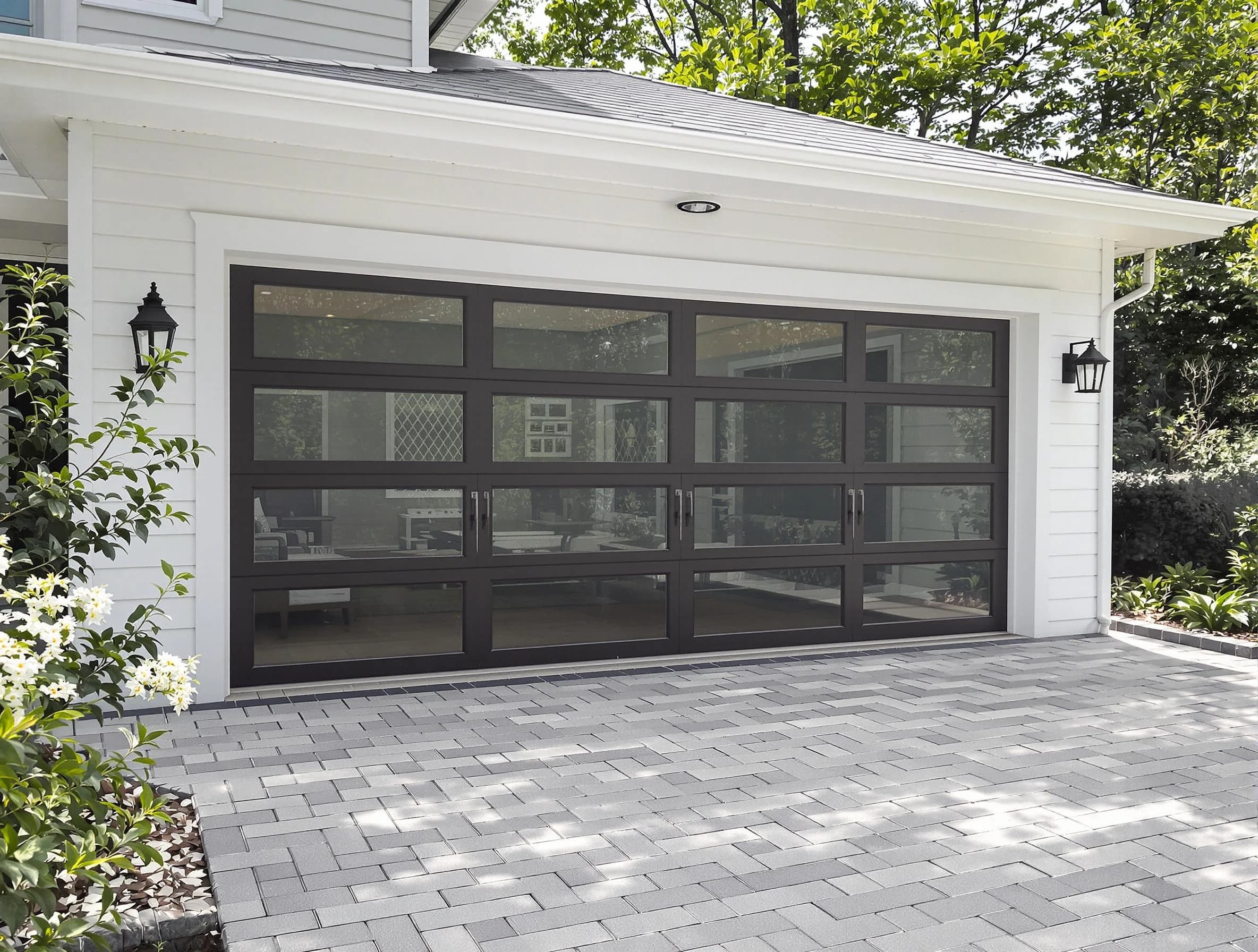 Castle Shannon Garage Door Repair design specialist presenting custom garage door options to Castle Shannon homeowner