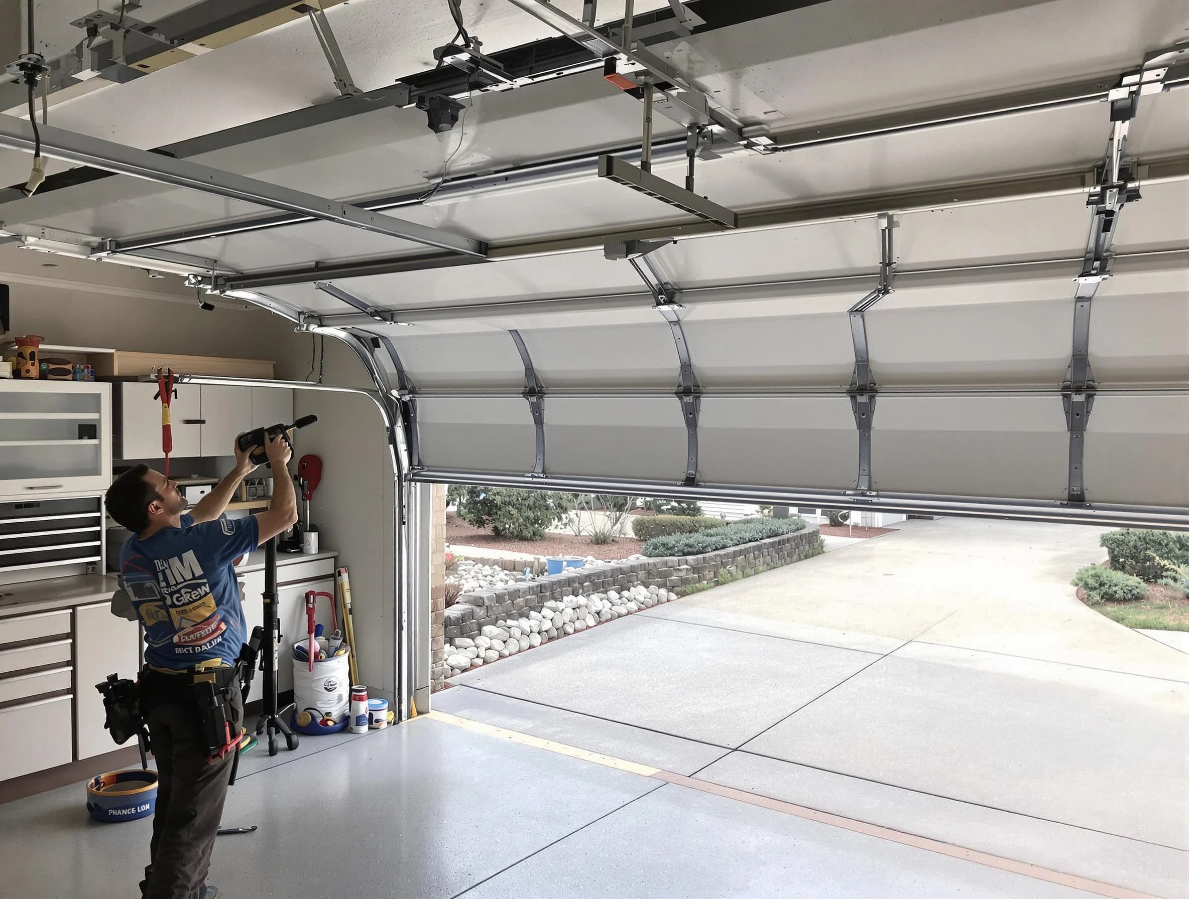 Garage door track repair service by Castle Shannon Garage Door Repair in Castle Shannon