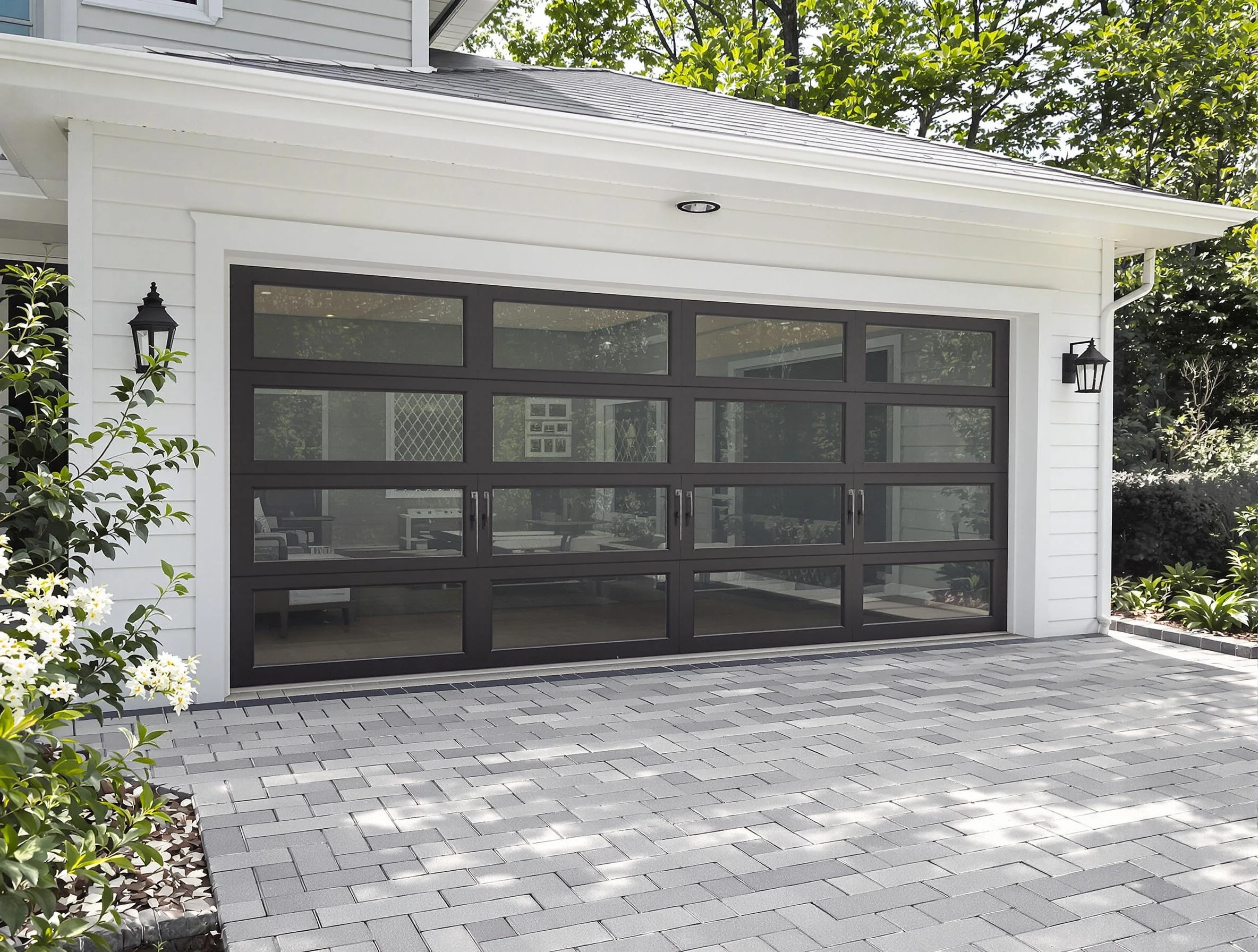 Castle Shannon Garage Door Repair design specialist presenting custom garage door options to Castle Shannon homeowner