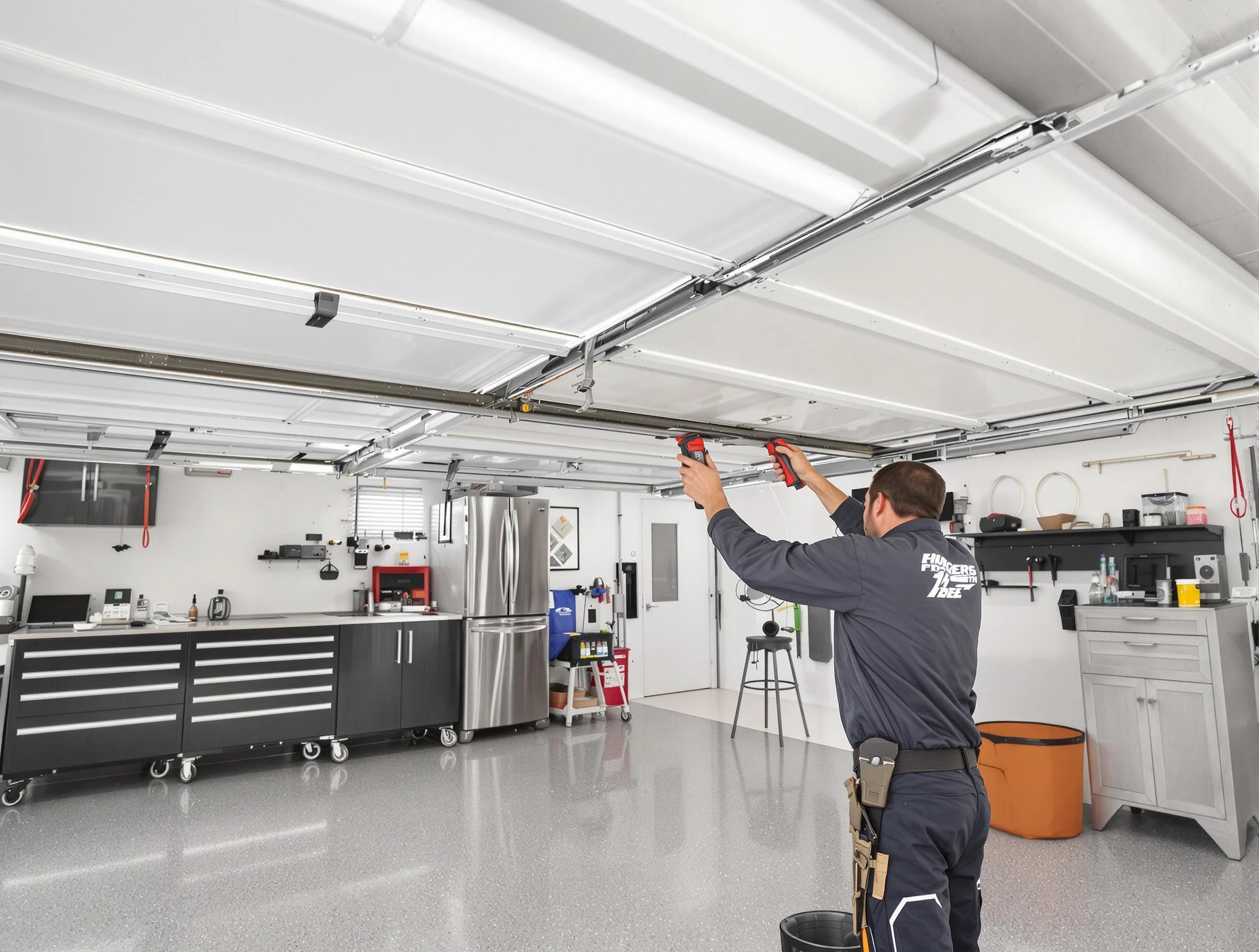 Overhead garage door repair service by Castle Shannon Garage Door Repair in Castle Shannon