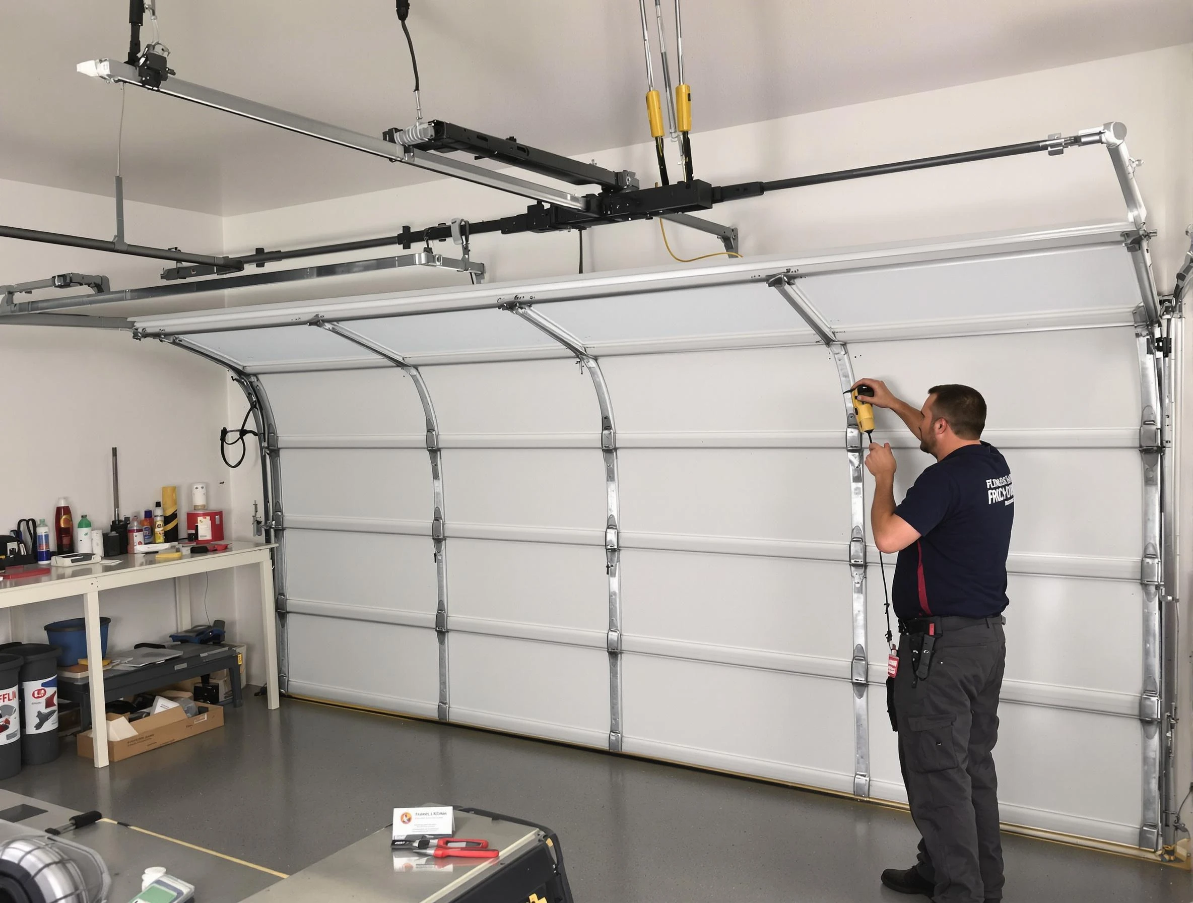 Castle Shannon Garage Door Repair certified technician performing overhead door system repair in Castle Shannon